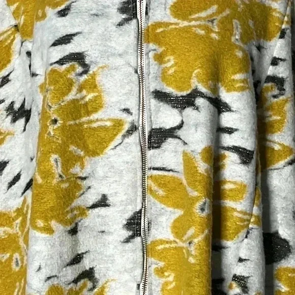 Anthropologie Saturday Sunday Zipper Floral Abstract Print Poncho Size X… - Picture 4 of 8